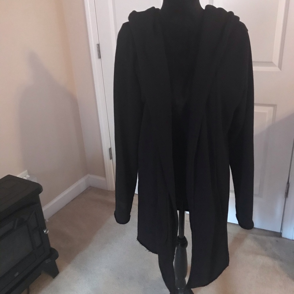 Black open jacket